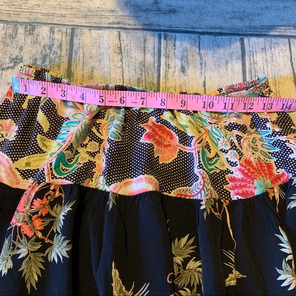 Joan & Lucy Ruffle Skirt Floral Monkey Exotic Flowers Dots S Small Tiered - Picture 14 of 16